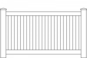 2 Rail Flat Top Vinyl Fence