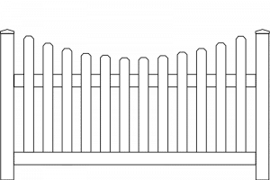 Scalloped Vinyl Picket Fence