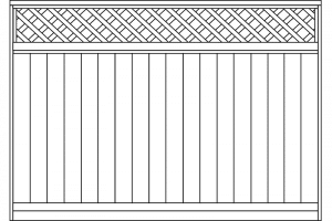 Privacy Lattice Top Vinyl Fence