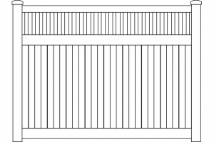 Privacy Picket Top Vinyl Fence