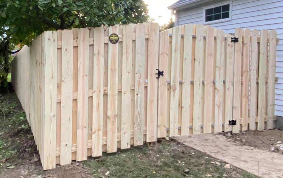 Wood Fence Installation with Matching Gate Installation | Wood Fence Company | Custom Gate Installation | Veterans Fence Company