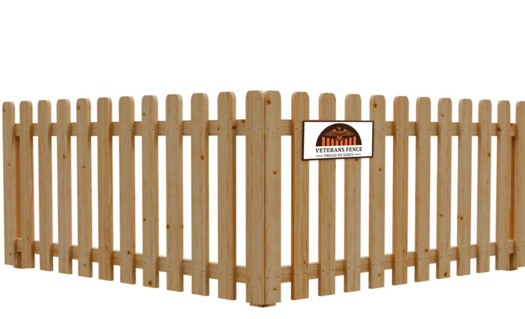 Dog Ear Wood Picket Fence