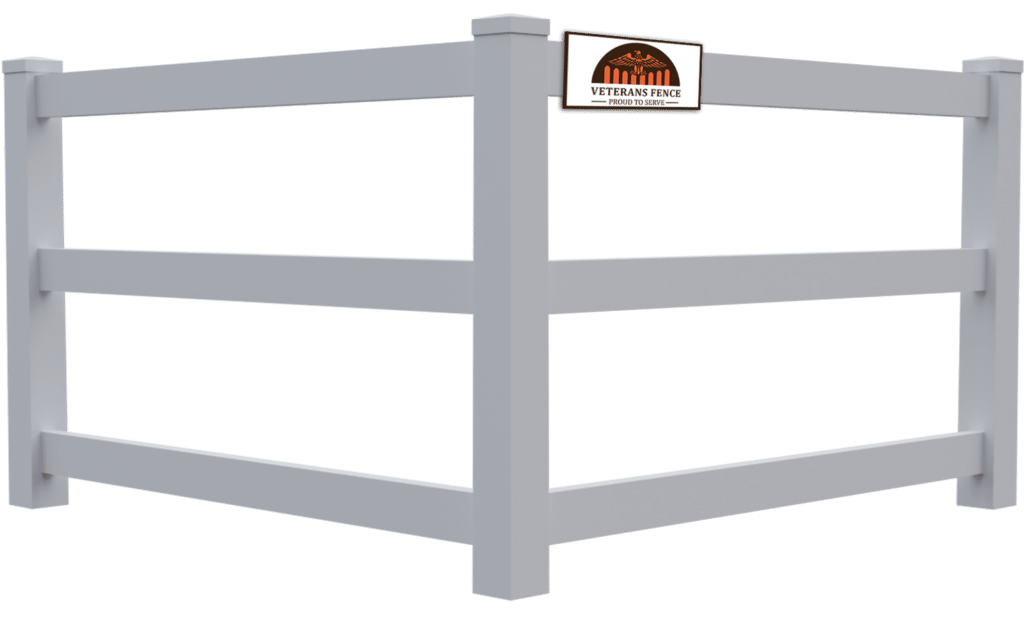 Vinyl 3 Rail Ranch Fence